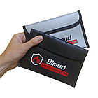 Набір вогнестійка папка-гаманець Imod 2 штуки Сіра + Чорна 20,5*13 см. Вогнетривка папка для документів, фото 3