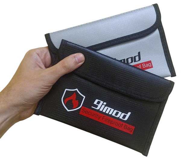 Вогнестійка папка-гаманець Imod 2 штуки Сіра + Чорна 20,5*13 см Вогнестійка папка-гаманець Imod 2 штуки Сіра + Чорна 20,5*13 см