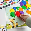 Настільна гра логіка і мислення з картками завдань 63 елементи Розвиваючий набір з камінчиками з відерцями, фото 4