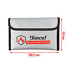 Набір вогнестійка папка-гаманець Imod 2 штуки Сіра + Чорна 20,5*13 см. Вогнетривка папка для документів, фото 4