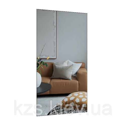 Дзеркало в алюмінієвій рамі 1200 х 600 мм., фото 1