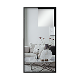 Дзеркало в алюмінієвій рамі 1200 х 600 мм., фото 3