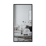 Дзеркало в алюмінієвій рамі 1200 х 600 мм., фото 2