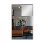 Дзеркало в алюмінієвій рамі 1000 х 600 мм., фото 2