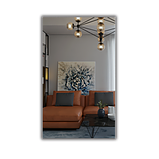 Дзеркало в алюмінієвій рамі 1000 х 600 мм., фото 3