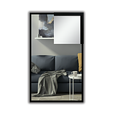 Дзеркало в алюмінієвій рамі 1000 х 600 мм., фото 2