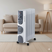 Електрорадіатор оливний 11FAN — побутовий обігрівач на 11 секцій, 2900 Вт