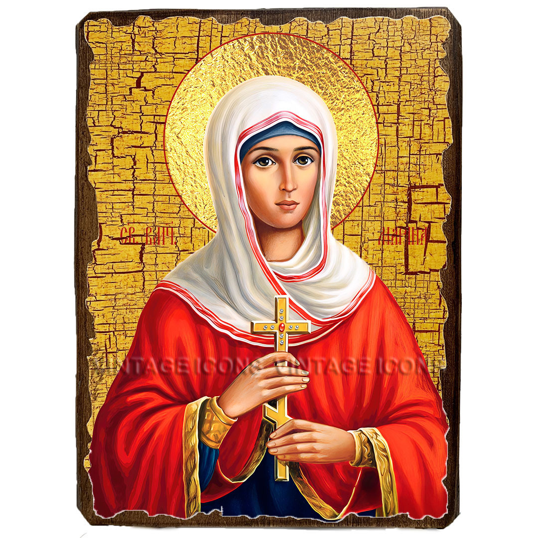 Ікона Марина Антіохійська великомучениця ,ікона на дереві 130х170 мм, фото 1