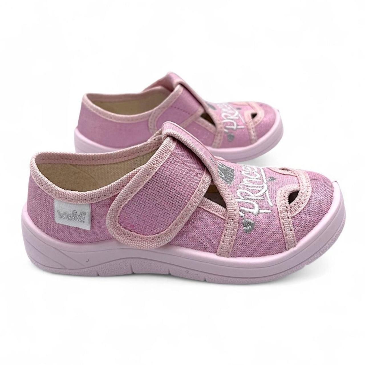 Дитячі текстильні капці для дівчинки Waldi 25-30р, фото 1