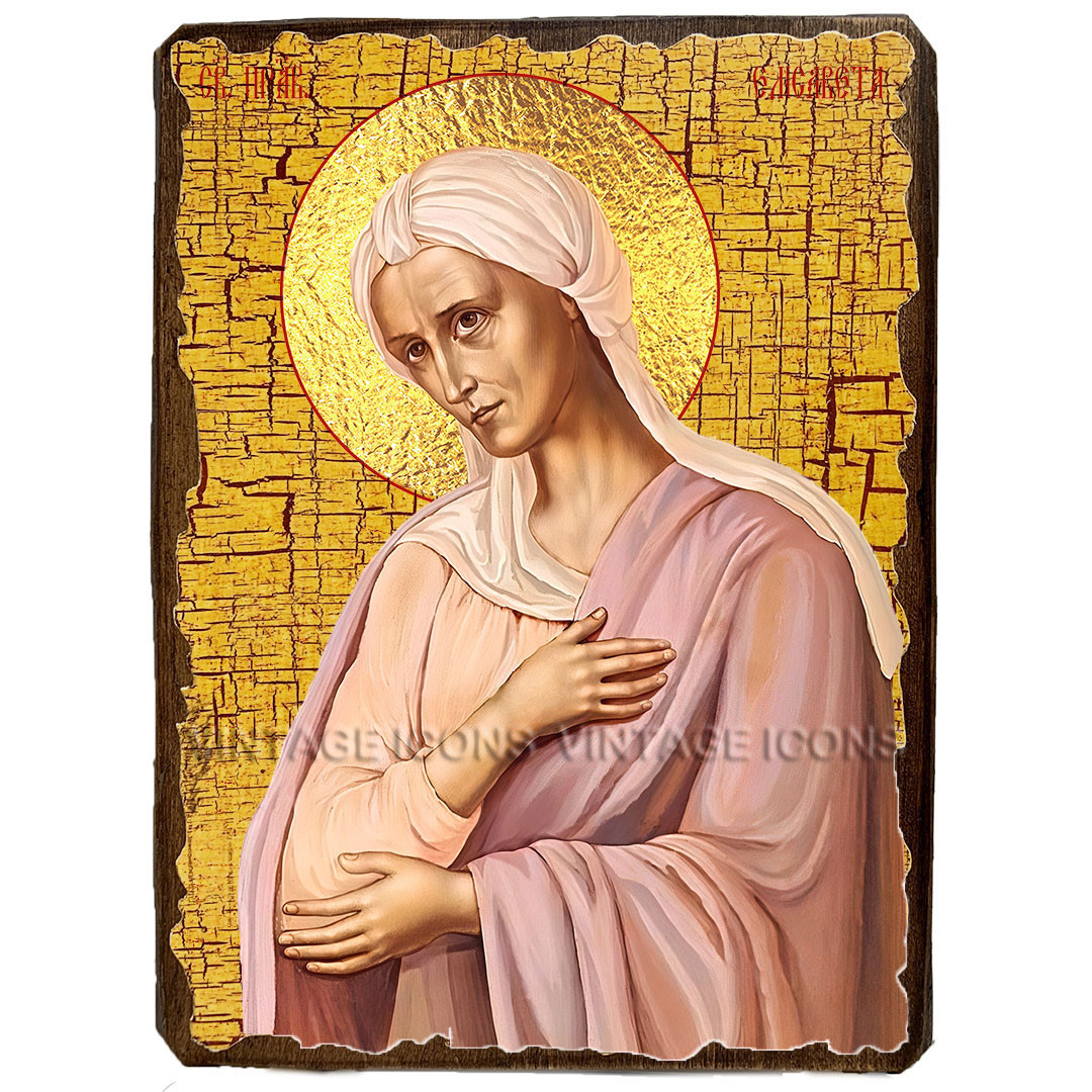 Ікона Єлисавета Палестинська праведна ,ікона на дереві 130х170 мм, фото 1