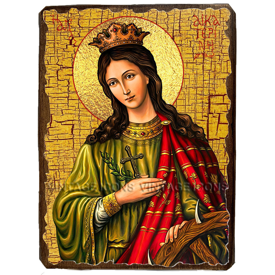 Ікона Катерина Олександрійська великомучениця ,ікона на дереві 130х170 мм, фото 1