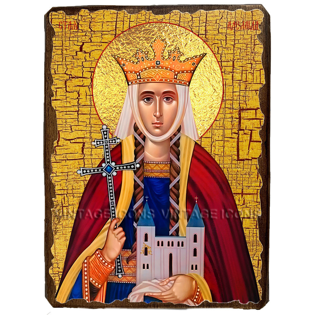 Ікона Аделаїда свята ,ікона на дереві 130х170 мм, фото 1