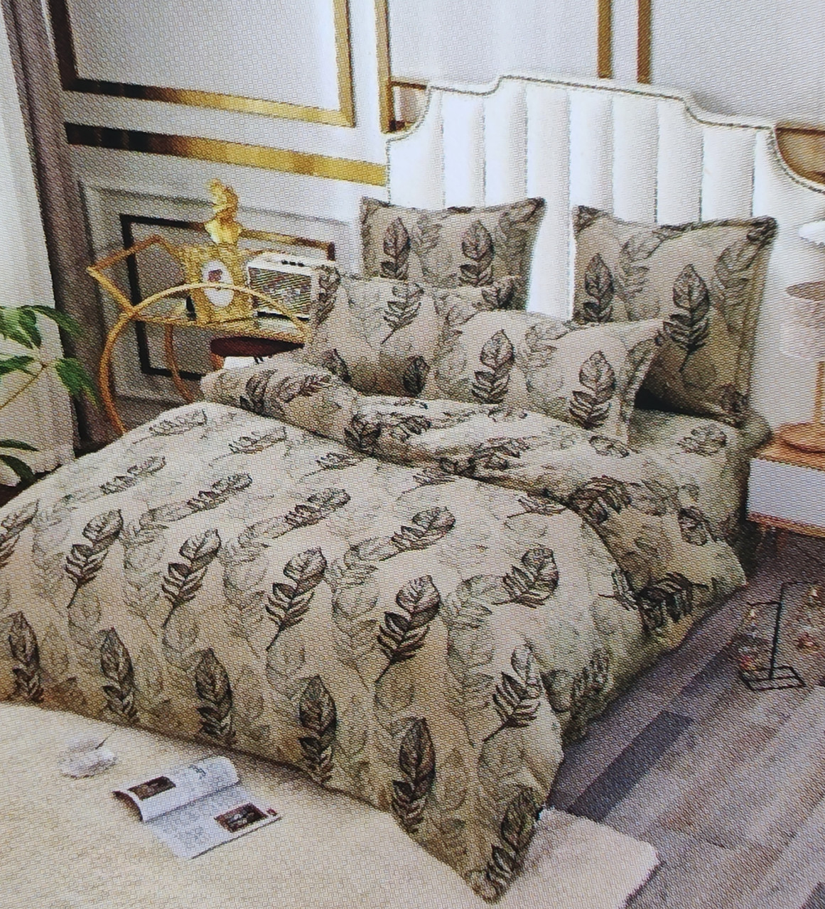 Велюрова постільна білизна Crown 4 наволочки — розмір Євро