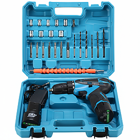 Шуруповерт бездротовий акумуляторний RD00-200 24V набір інструментів в кейсі