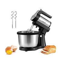 Стаціонарний міксер Sokany з чашею 4 л, 1000 Вт, 5 швидкостей, 2 насадки, віночки та гаки