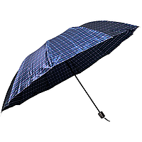 Парасолька механічна + чохол Клітинка синій в асортименті, 75см, Механічна парасоль, Парасоль з чохлом