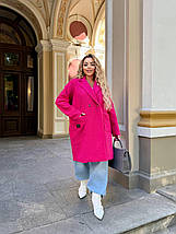 Пальто барашек без підкладу великого розміру Розміри: 46-48, 50-52, 54-56, 58-60, 62-64, фото 5