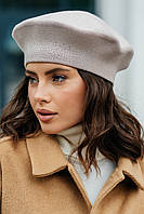 Берет "Віола" із розсипом каменів, колір перлина