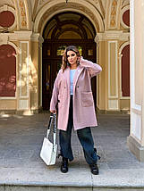 Пальто барашек без підкладу великого розміру Розміри: 46-48, 50-52, 54-56, 58-60, 62-64, фото 3