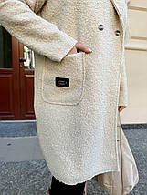 Пальто барашек без підкладу великого розміру Розміри: 46-48, 50-52, 54-56, 58-60, 62-64, фото 3