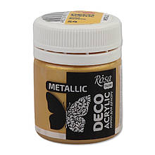 Акрил для декору, Золото 54, металік, 20 мл, ROSA ТАLENT
