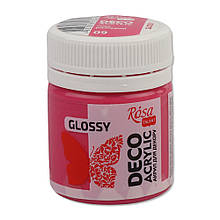 Акрил для декору, Рожевий 09, глянсовий, 20 мл, ROSA ТАLENT