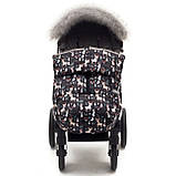 Дитячий зимовий конверт чохол на флісі з утеплювачем у візок коляску Тренд з хутряною опушкою Чарівний ліс, фото 4