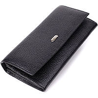 Класичний жіночий гаманець з натуральної шкіри CANPELLINI 20872_1 Чорний