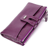 Яскравий жіночий гаманець з натуральної шкіри CANPELLINI 20873_1 Фіолетовий
