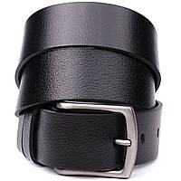 Надійний чоловічий ремінь із натуральної шкіри BOND 22950 Чорний