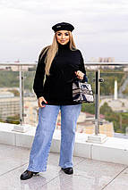 Жіночий гольф чорний великого розміру батал Розміри: 48-50, 52-54, 56-58, фото 3