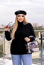 Жіночий гольф чорний великого розміру батал Розміри: 48-50, 52-54, 56-58, фото 4