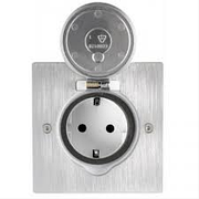 Розетка напольна квадратна нерж.сталь