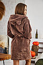 Халат махровий жіночий короткий XS-L ШОКОЛАД 1028, фото 8