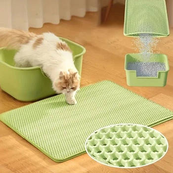 Водонепроникний килимок для котячого туалету 60 х 45 см двошаровий