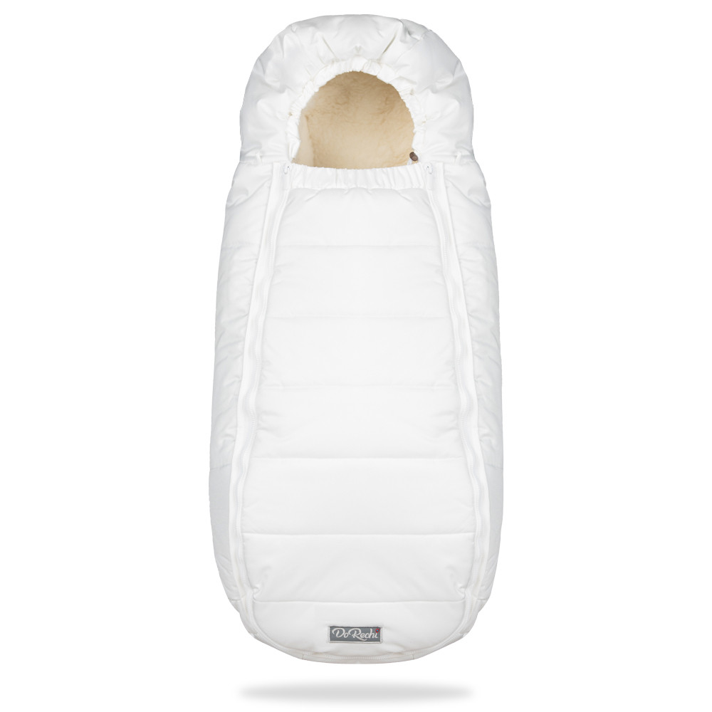 Дитячий зимовий конверт кокон на овчині з утеплювачем у візок коляску від 0 до 10 місяців Тренд Baby XS Білий, фото 1