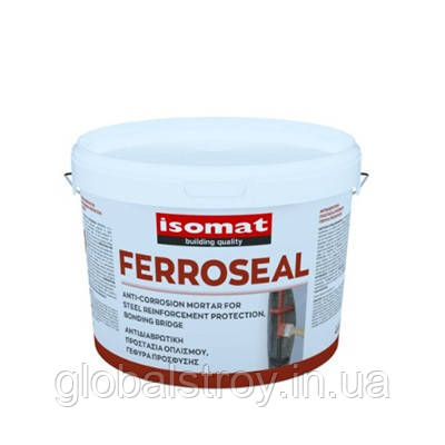 Антикорозійна суміш для захисту арматури та бетоноконтакт Isomat FERROSEAL 15 кг, фото 1