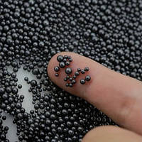 Декор у вигляді невеликих перлинок різного розміру, 1 уп. Колір чорна перлина.