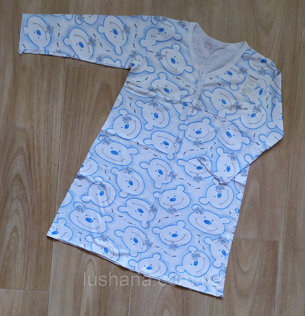 Дитяча нічна сорочка з довгим рукавом для дівчинки р.104, фото 1