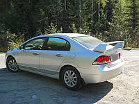 Спойлер Mugen Style зі склопластику на Honda Civic 8 sd 2005-2011 Спойлер на багажник Хонда Цивік 8 седан