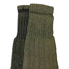 Набір чоловічих трекінгових термошкарпеток 6 пар Хакі, тактичні шкарпетки для ЗСУ, армійські спортивні бавовняні шкарпетки, фото 3