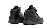 Зимові чоловічі кросівки Nike Air Force 1 high теплі на хутрі високі. Фото в живу, фото 6