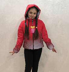 Демісезонна модна світловідбивна куртка для дівчаток розміри 134-158