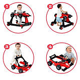 Ходунки- каталка трансформер 4-в-1 з регульованою висотою, фото 3