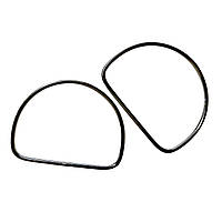 Ручки для сумок напівкруглі металеві Темний нікель