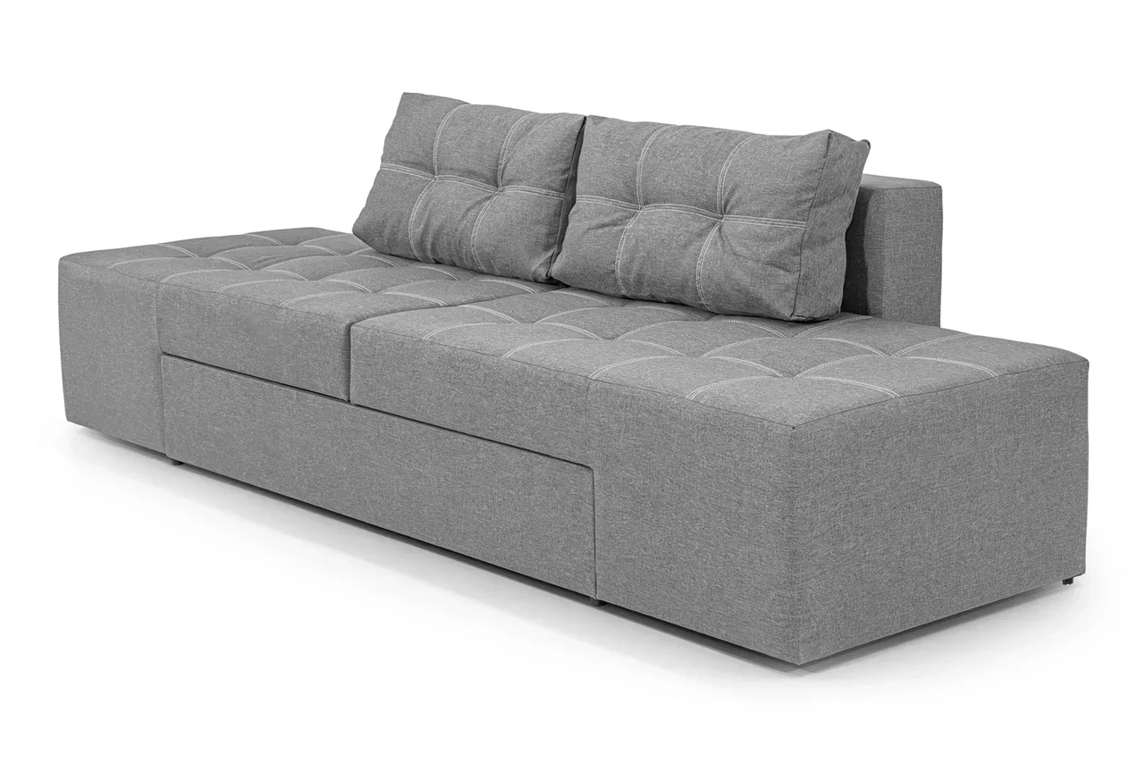 Диван трансформер Діско (стандарт) (прямий, кутовий) рогожка світло-сірий, фото 1