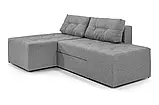 Диван трансформер Діско (стандарт) (прямий, кутовий) рогожка світло-сірий, фото 3
