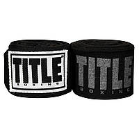 Бинти для боксу TITLE Boxing Power-Flex Elite 180" Black (4.5м.)
