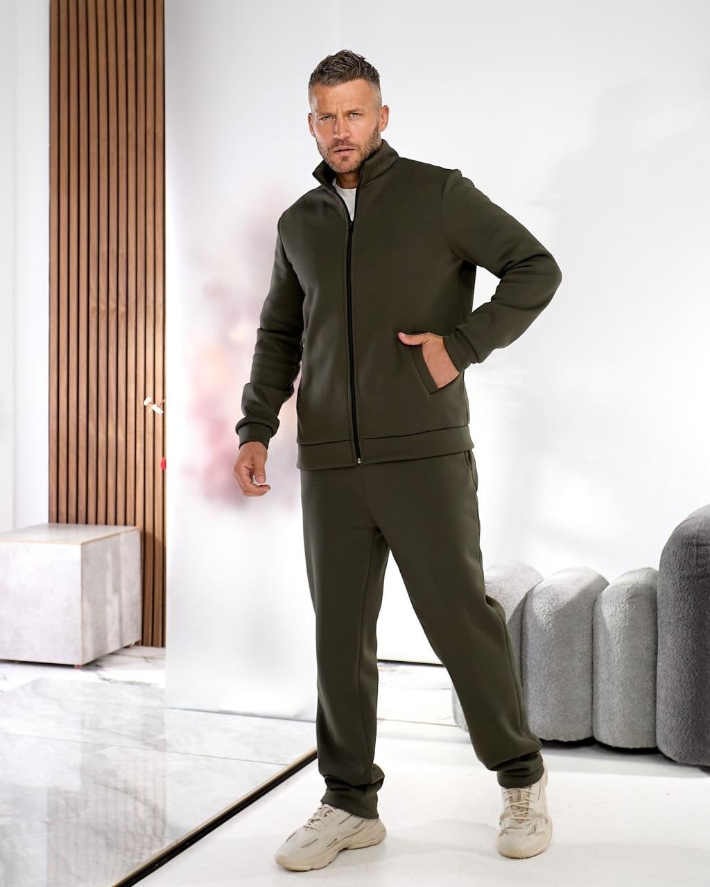 Теплий спортивний костюм LX2062 Хакі M, фото 1