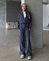 Костюм женский кофта на молнии и штаны прямого кроя трёхнить на флисе 42-44 46-48